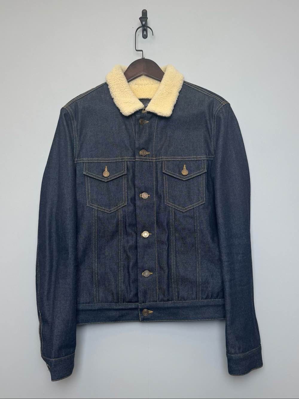 Saint Laurent Paris Saint Laurent Shearling Lined Denim Jacket Size L Size US L / EU 52-54 / 3 - 1 Thumbnail