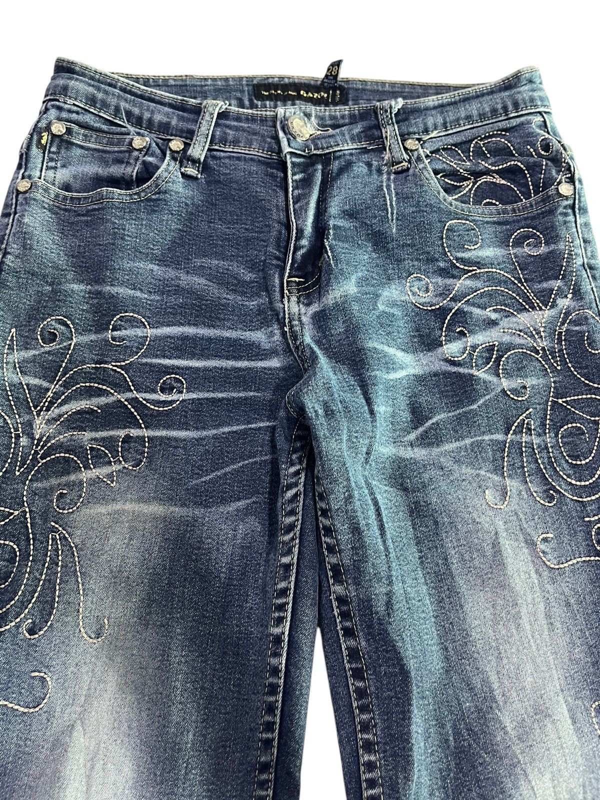 🇯🇵 FLARE Y2K JAPANESE BRAND GAZOZ EMBROIDERED JEANS