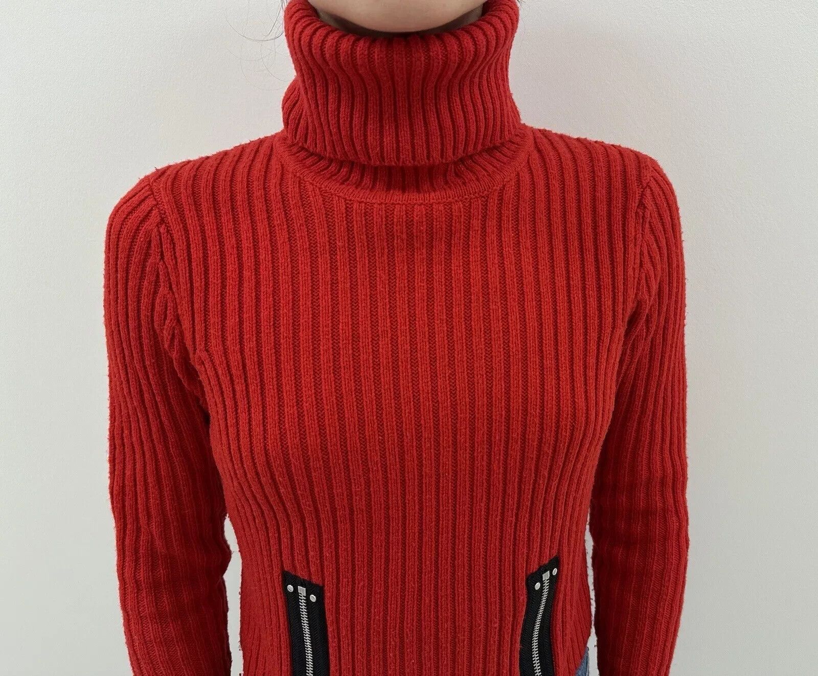 Jean Paul Gaultier Jean Paul Gaultier Lindex Knit Red Sweater Womens Size XS Size XS / US 0-2 / IT 36-38 - 6 Thumbnail