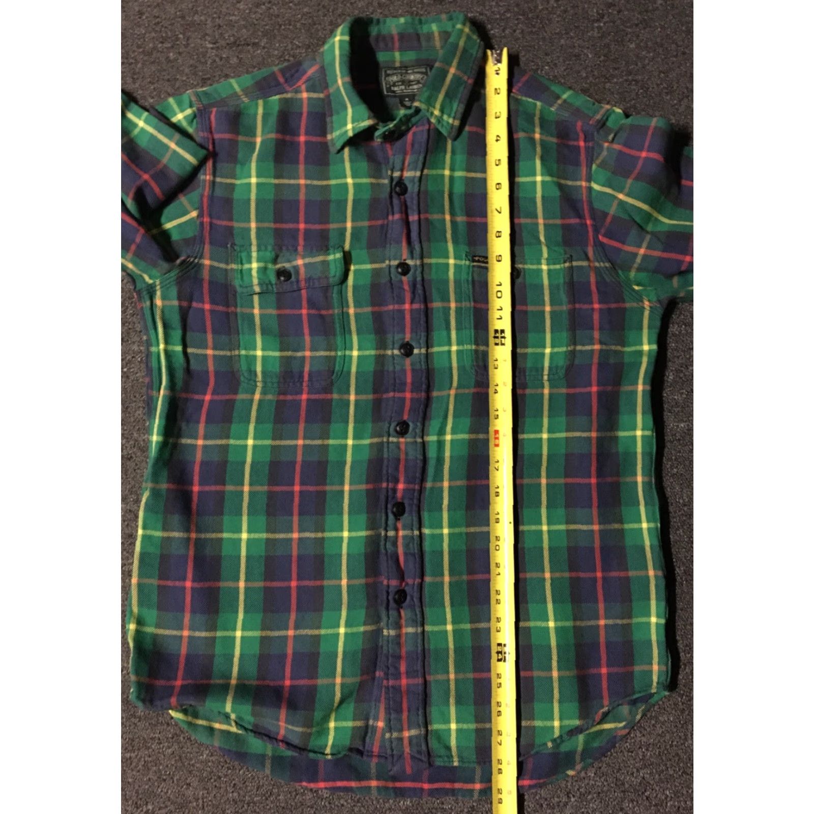 Polo Ralph Lauren VINTAGE Polo Ralph Lauren Flannel Shirt M Green Plaid Button-Front 90s USA Mens Size US M / EU 48-50 / 2 - 6 Thumbnail