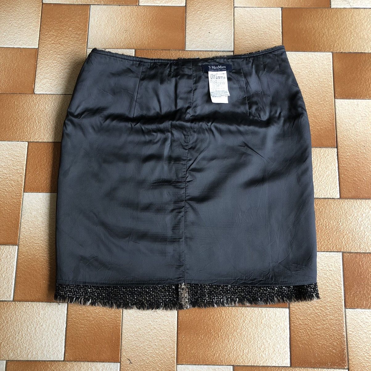 Max Mara S MAC MARA Tweed Wool Blend Mini Skirt Size 28" / US 6 / IT 42 - 8 Thumbnail