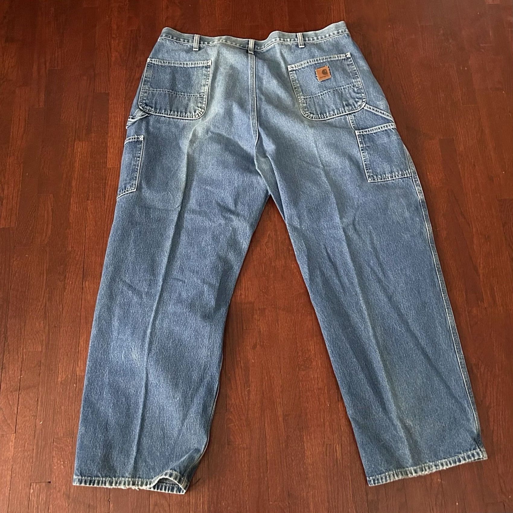 Carhartt Carhartt Jeans 44 x 32 Dungaree Carpenter Regular 100% Cotton Blue Wash Denim Mens Size US 44 / EU 60 - 5 Thumbnail