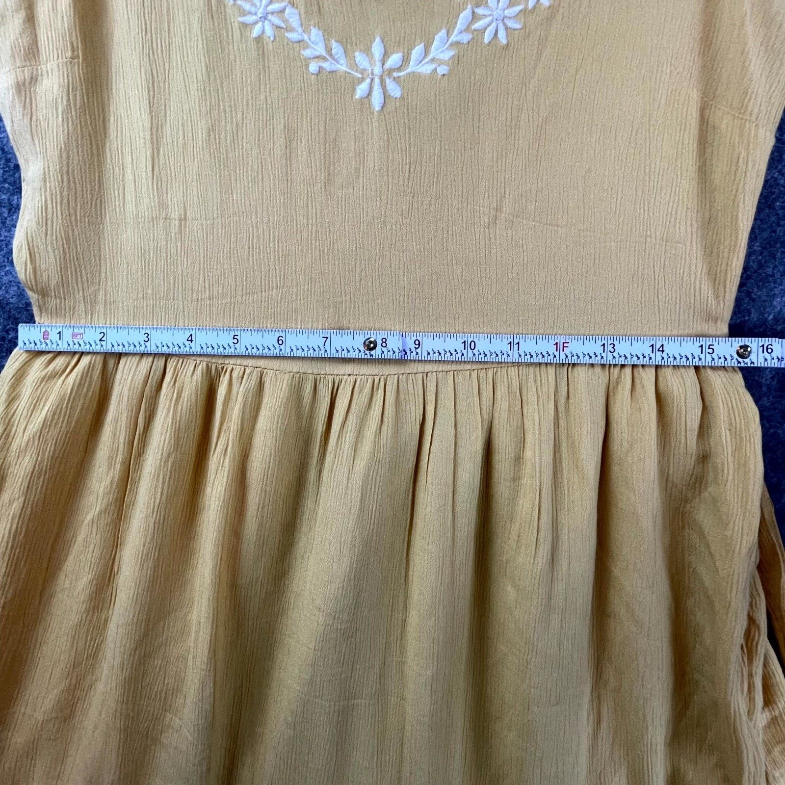 Joie Joie Dress 2 Mustard Yellow Tiered Ruffle Cottage Peasant Size XS / US 0-2 / IT 36-38 - 8 Thumbnail