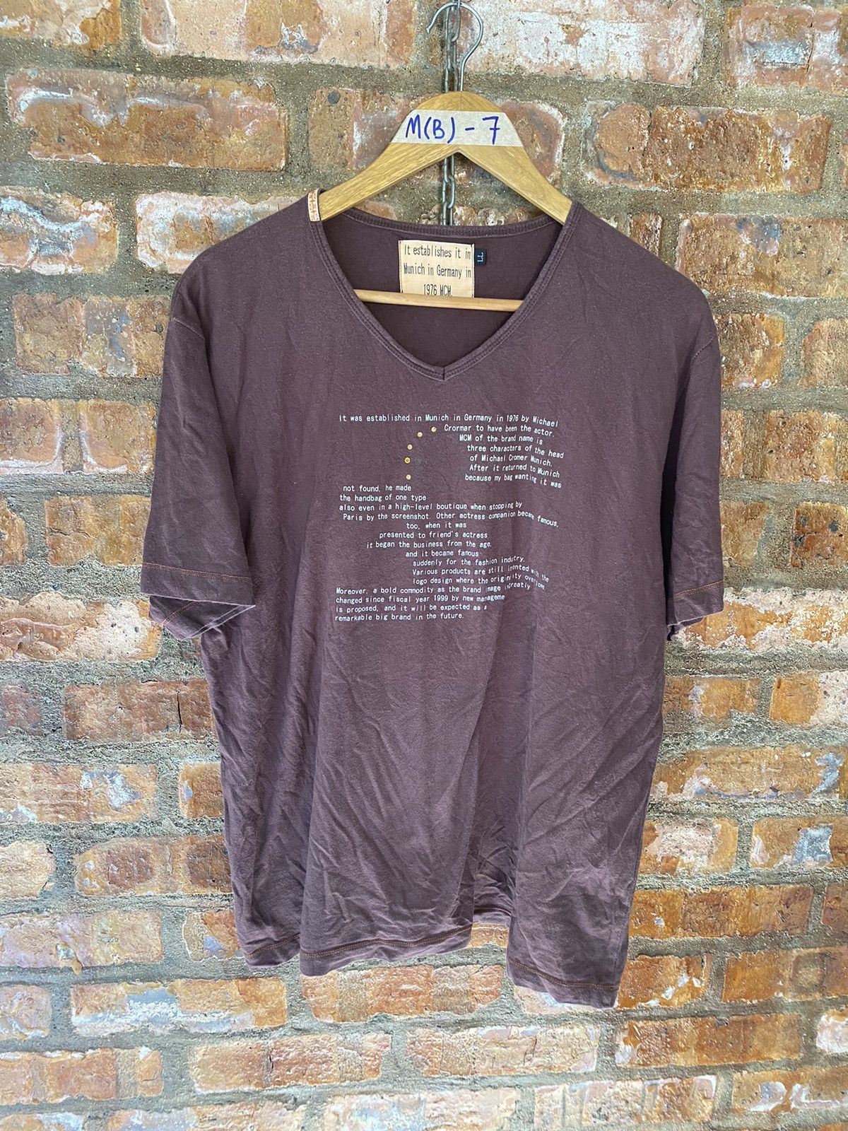 MCM 1990s Poem Historical tee Size US L / EU 52-54 / 3 - 2 Thumbnail