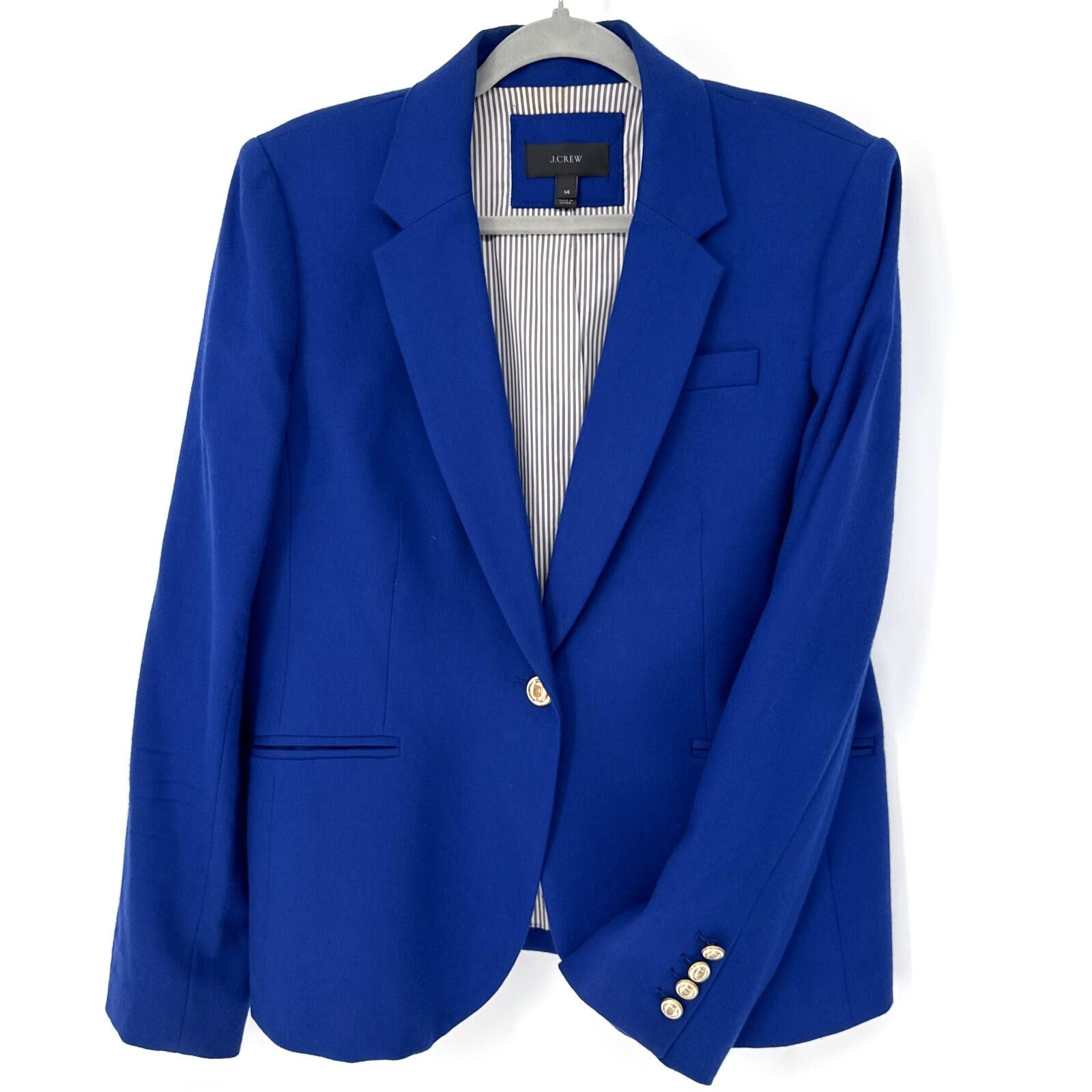 J.Crew J.Crew Blazer Gold Crest Buttons Quiet Luxury Womens 14 Size XL / US 12-14 / IT 48-50 - 1 Thumbnail