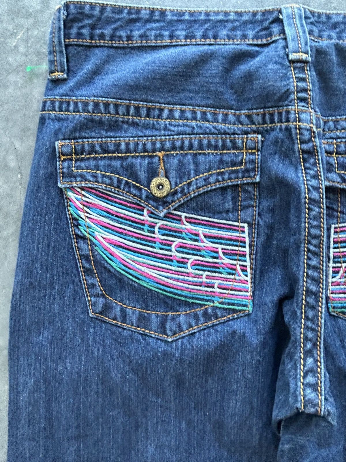JNCO Vintage Y2K Azzure Embroidered Wings Baggy Jeans Size US 38 / EU 54 - 2 Thumbnail