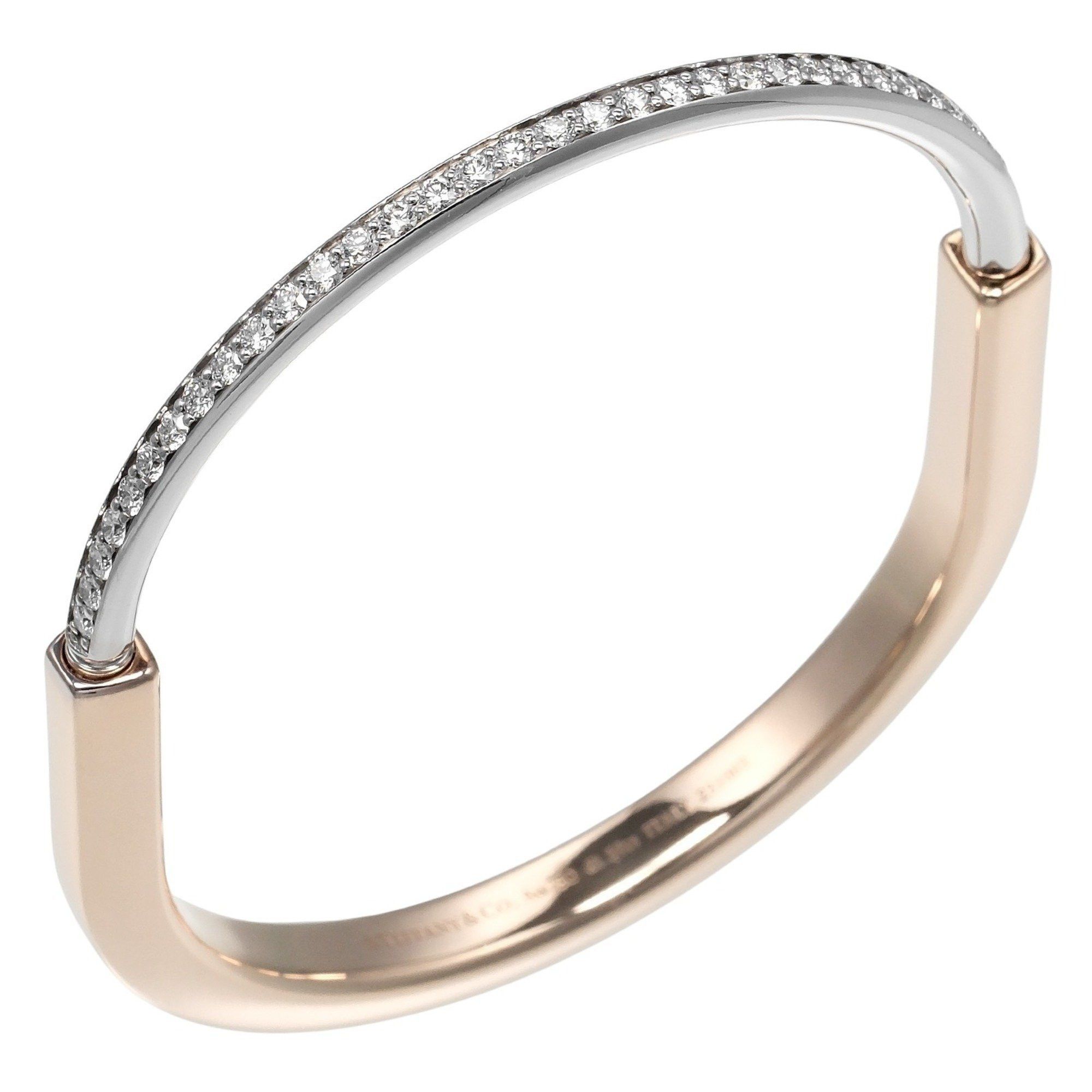 Tiffany & Co. Rock Bracelet, 18K White Gold with Half Diamonds, Approx. 36.8g