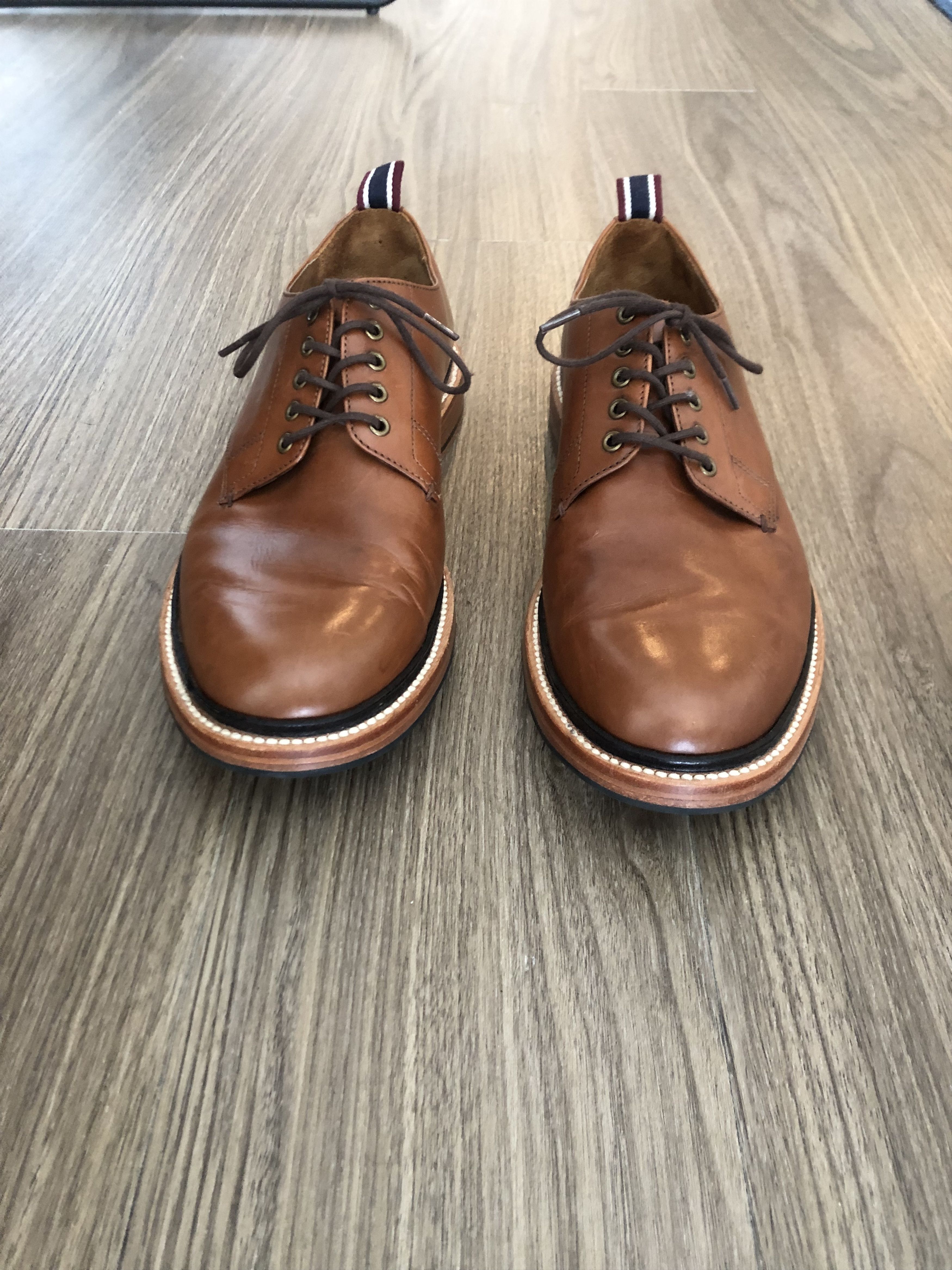 J.Crew J.Crew Oar Stripe Italian Leather Derbys Size US 8.5 / EU 41-42 - 4 Thumbnail