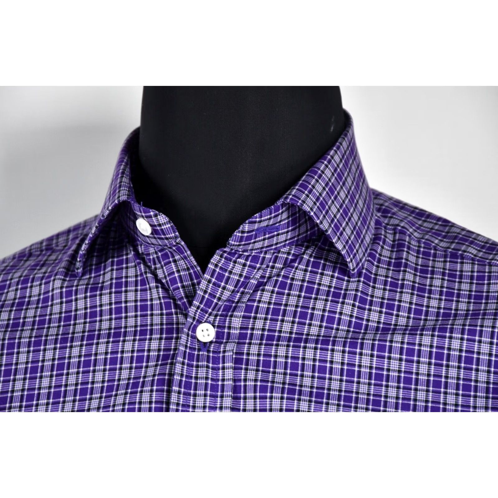 Ralph Lauren Purple Label Ralph Lauren Purple Label Purple Check Shirt Men's 15 Regular 100% Cotton, Redefine: Purple Label Shirt for Men Size US M / EU 48-50 / 2 - 6 Thumbnail