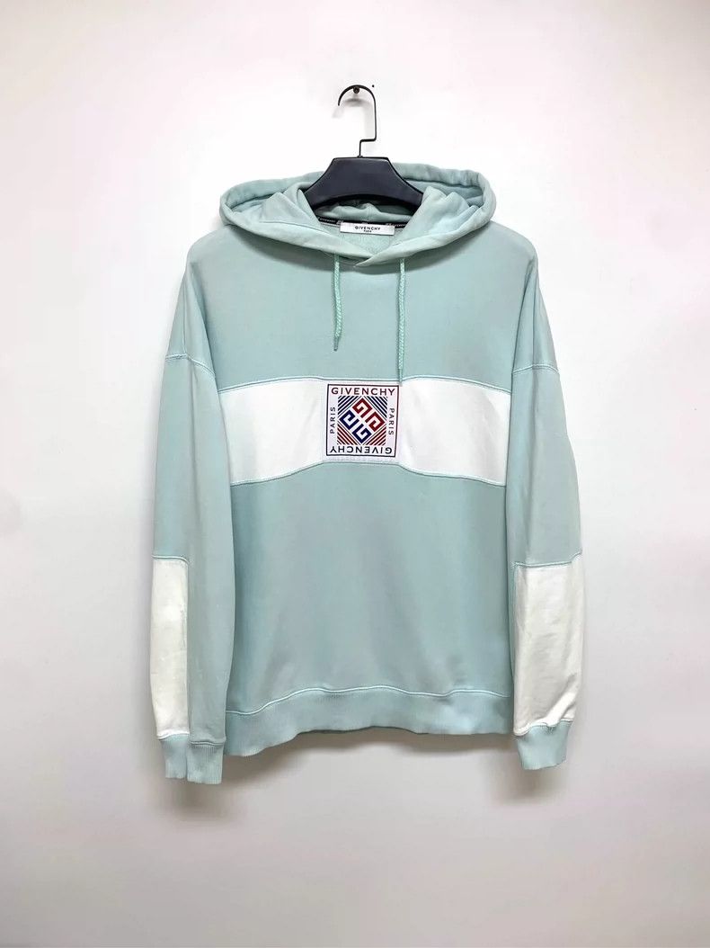 Givenchy givenchy logo hoodie in mint green-dmc Size US L / EU 52-54 / 3 - 1 Thumbnail