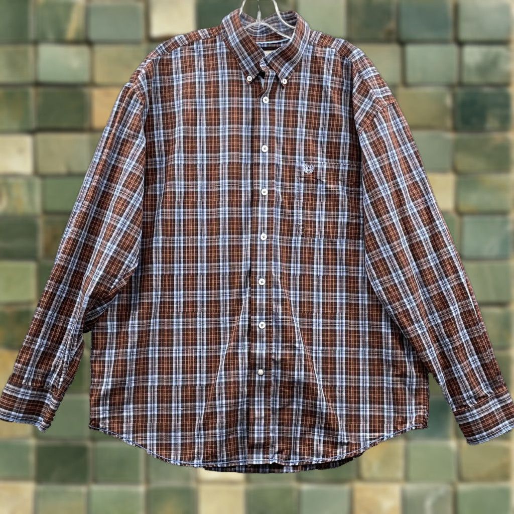 Vintage VINTAGE Panhandle Western Shirt Men's Large Brown Cowboy Outdoor Rodeo Workwear Office Size US L / EU 52-54 / 3 - 1 Thumbnail
