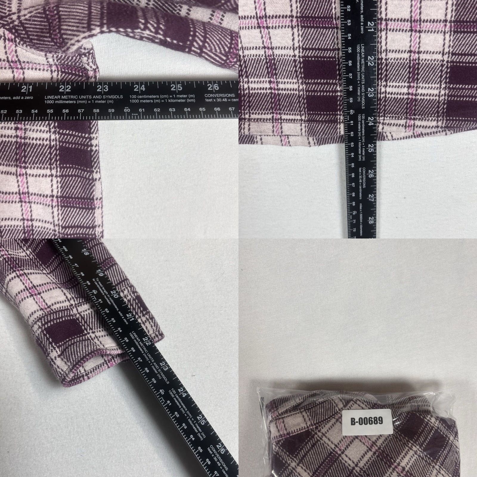 Lands' End Lands' End Flannel Shirt Women's L Red Plaid Button-Up Top 1/4 Closure Long Sleeve Easy Care Regular Fit Size L / US 10 / IT 46 - 8 Thumbnail