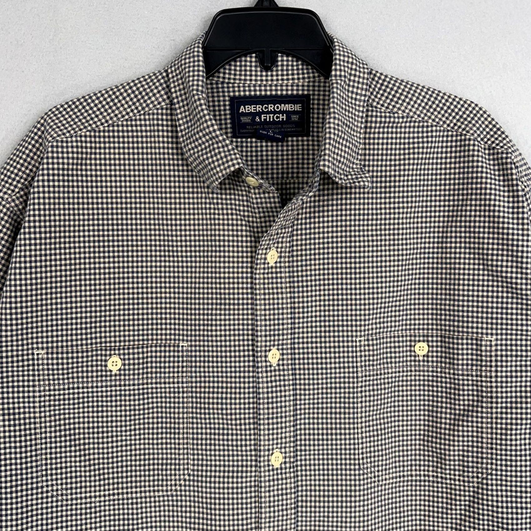 Abercrombie & Fitch VINTAGE Abercrombie & Fitch Shirt Mens Large Blue Beige Plaid Casual Cabin Outdoor Size US L / EU 52-54 / 3 - 2 Thumbnail