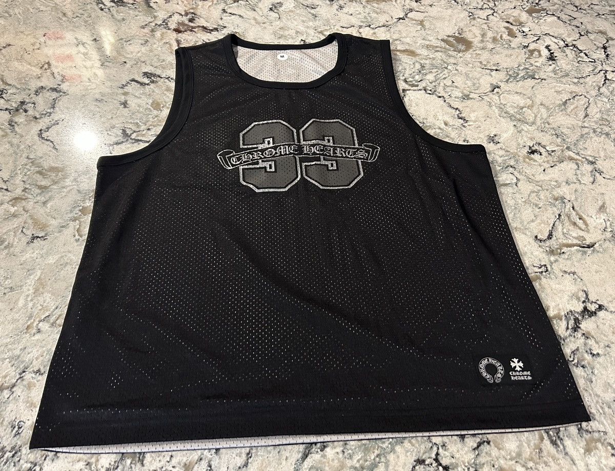 Chrome Hearts Chrome Hearts Mesh Warm up Basketball Jersey Reversible ...