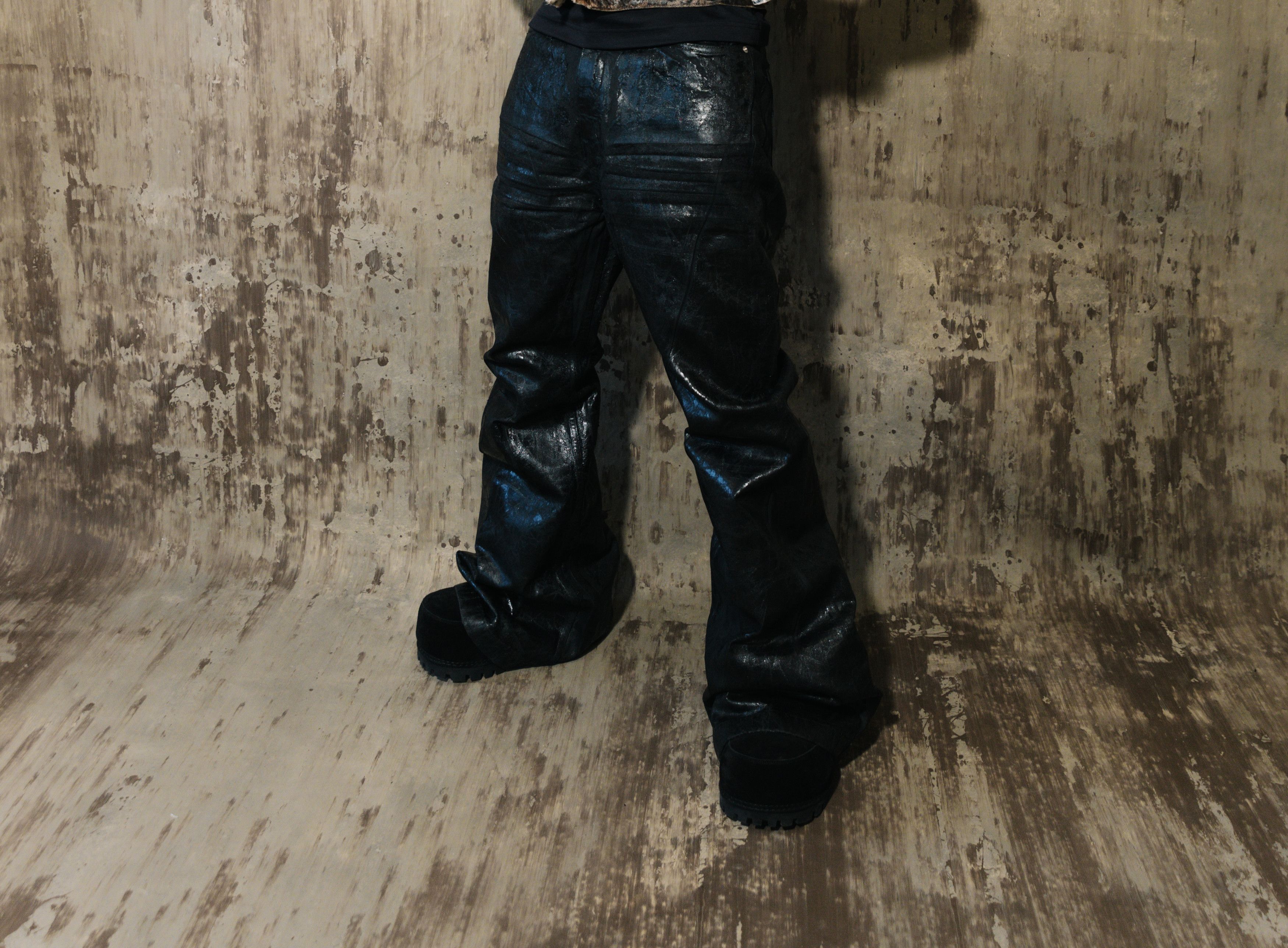 Rick Owens Drkshdw RICK OWENS DRKSHDW BLACK PORTERVILLE BOLAN BOOTCUT PANTS Size US 33 - 4 Thumbnail