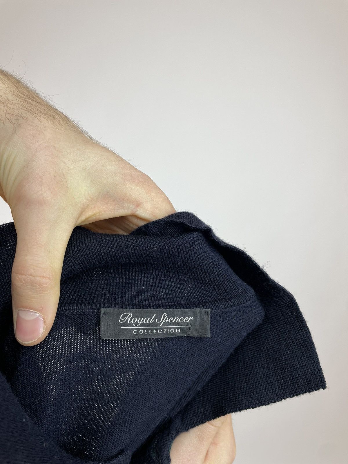 Japanese Brand × Vintage Royal Spencer Wool sweater knit Polo long sleeve size L-XL Size US XL / EU 56 / 4 - 9 Thumbnail