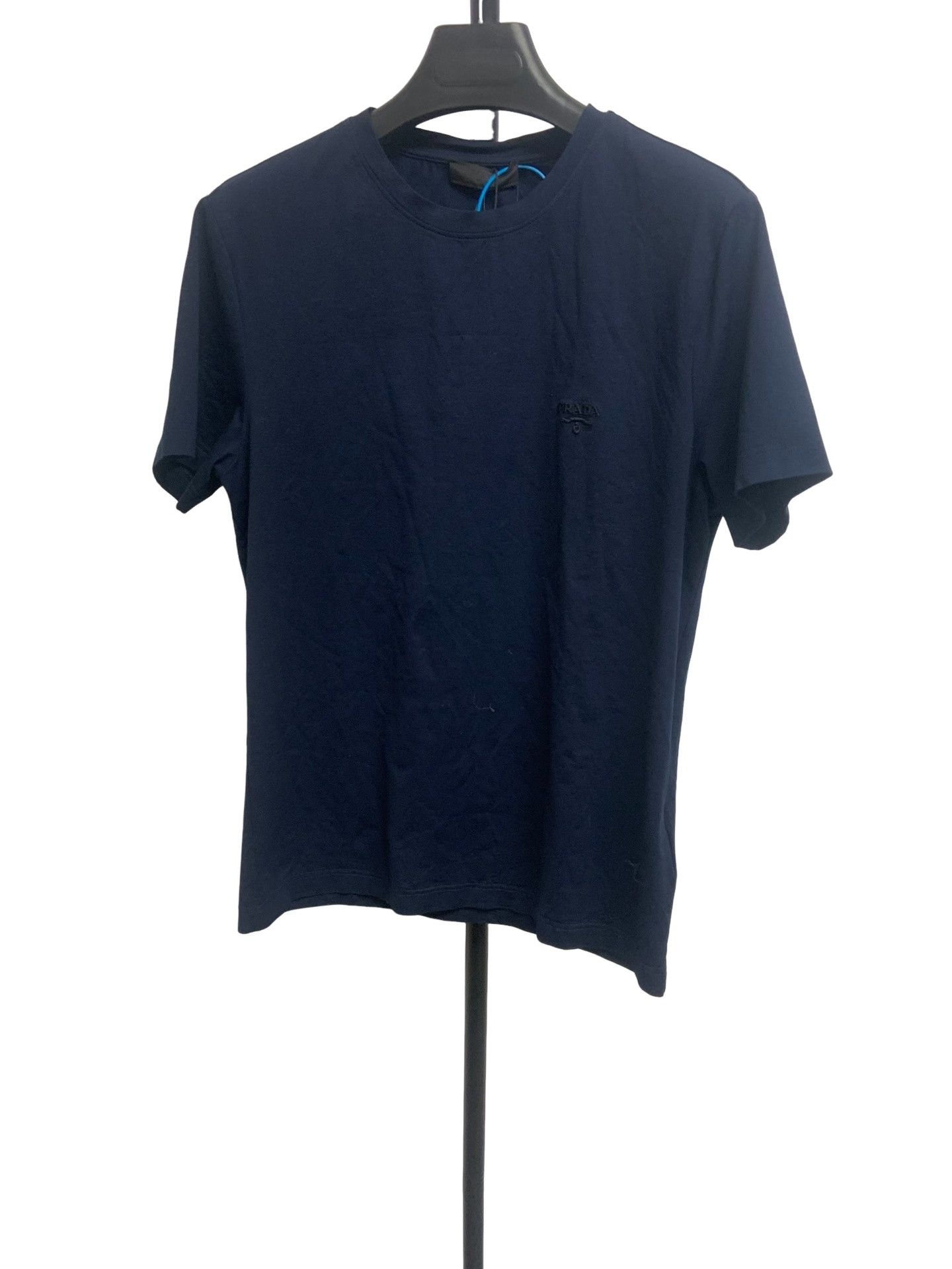 Prada Prada Embroidered Logo Navy T-Shirt Size S Size US S / EU 44-46 / 1 - 1 Thumbnail