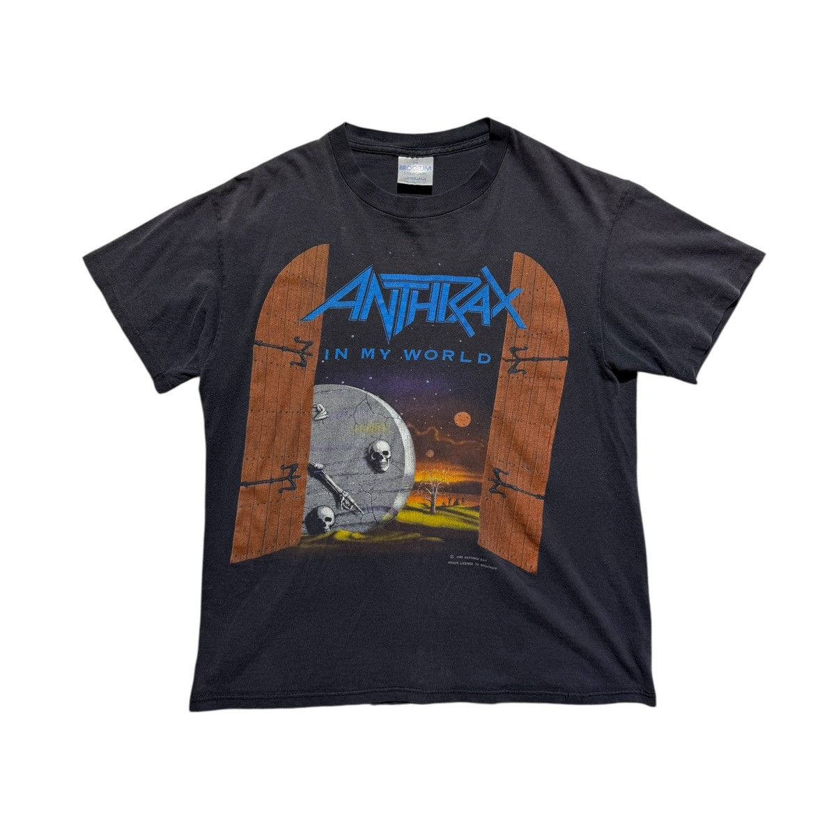 Vintage 1990 anthrax “in my world” vintage tee Size US L / EU 52-54 / 3 - 1 Thumbnail
