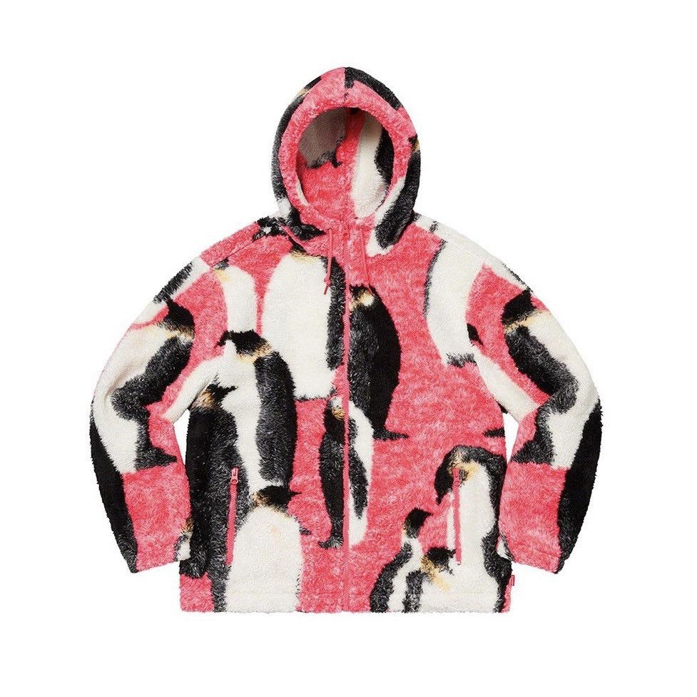Supreme Supreme FW20 Penguins Hooded Fleece Jacket Size US M / EU 48-50 / 2 - 1 Thumbnail
