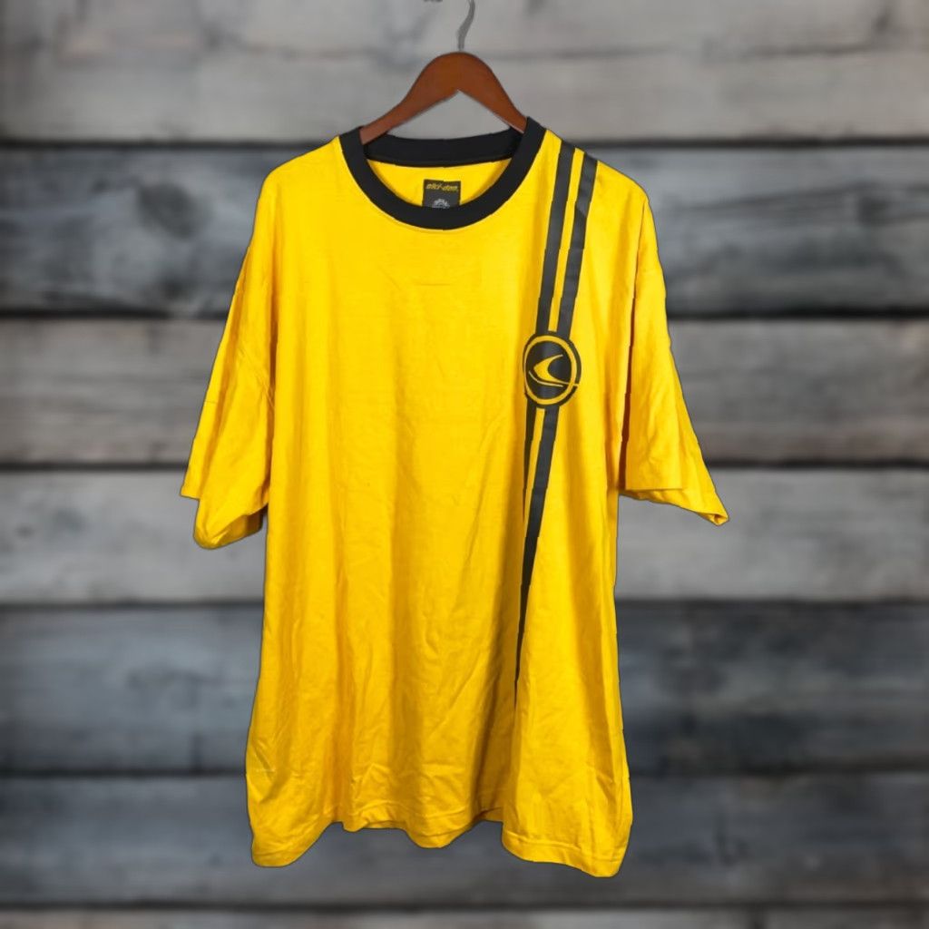 Vintage VINTAGE Ski-Doo Bombardier T-Shirt Adult 2XL Yellow Cotton Short Sleeve Crew Neck Men Graphic Print Heavyweight Logo Retro Outdoor Transportation Mens Size US XXL / EU 58 / 5 - 1 Thumbnail