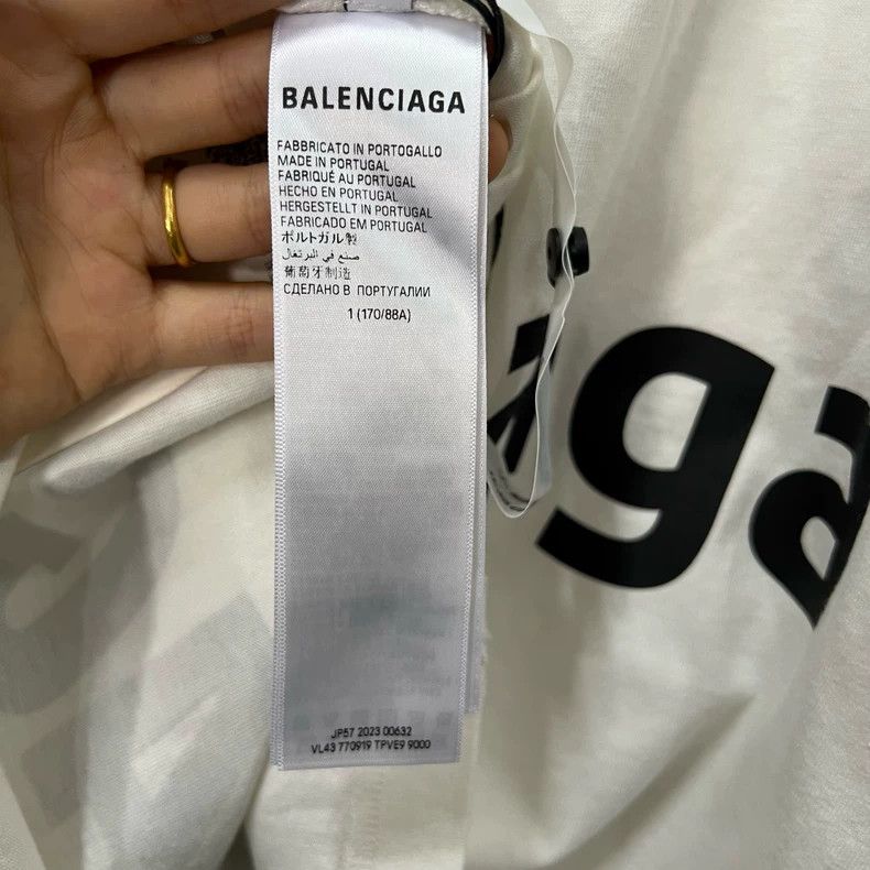 Balenciaga Balenciaga White monogram logo printed short sleeves Size US S / EU 44-46 / 1 - 5 Thumbnail