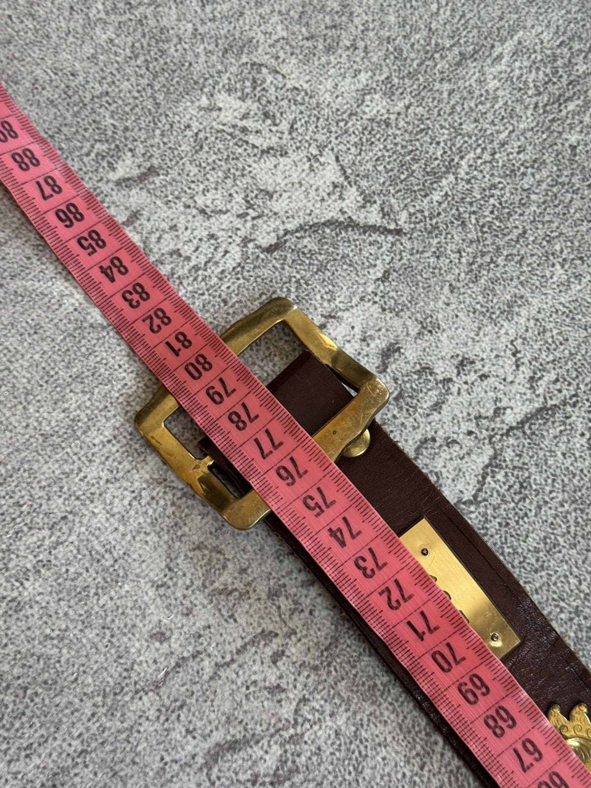 Etro 90s Retro vintage leather belt iconic cows 🐄 metal details Size ONE SIZE - 10 Thumbnail