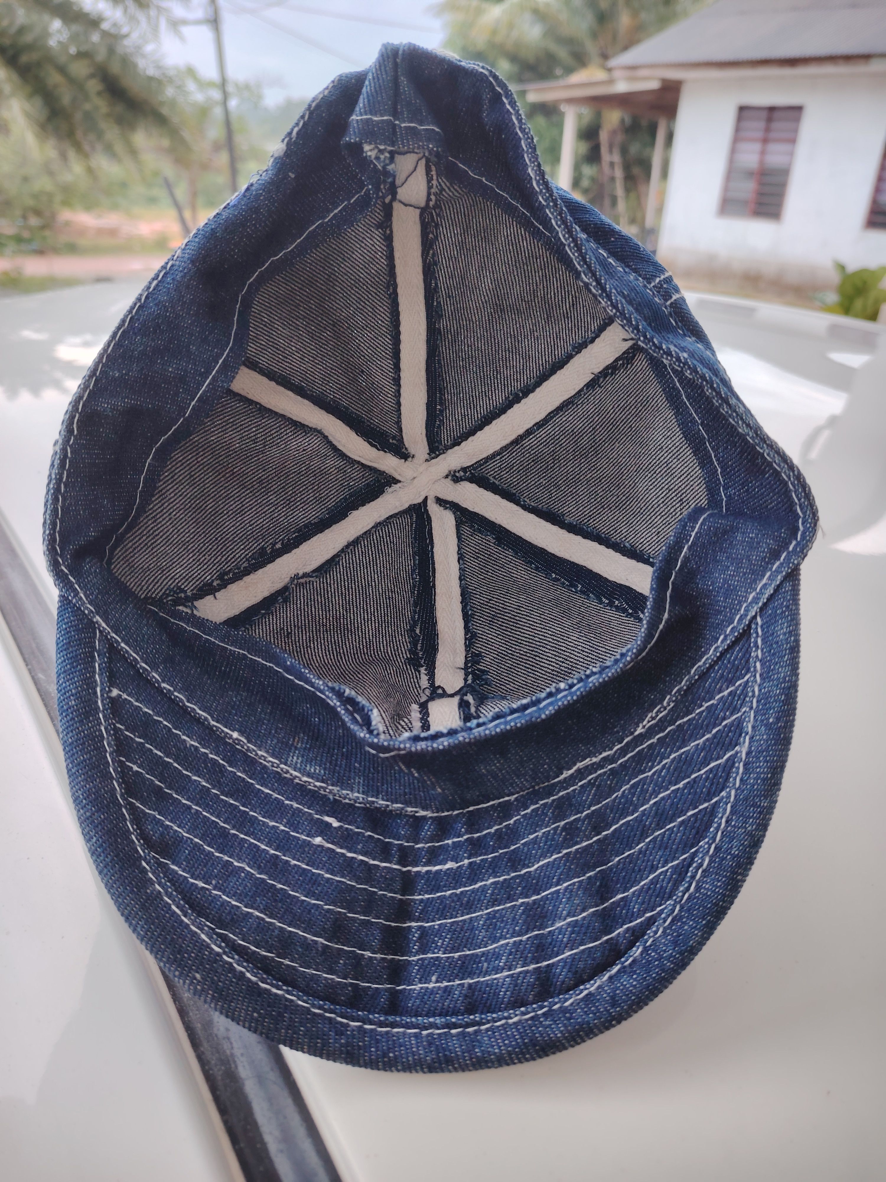 Vintage Prisoner Of War Denim Cap POW Vintage Fashion Hat Daisy Mae Size ONE SIZE - 5 Thumbnail