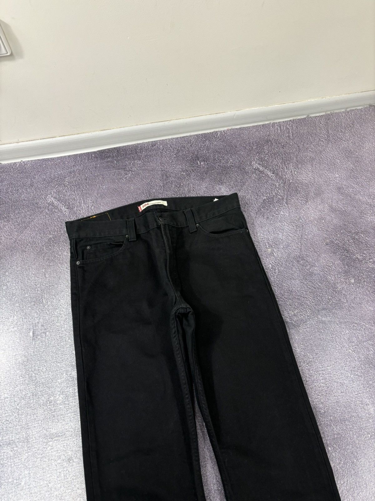 Levi's Vintage Levi’s 506 Men’s Straight Fit USA Black Denim Jeans Size US 36 / EU 52 - 16 Thumbnail