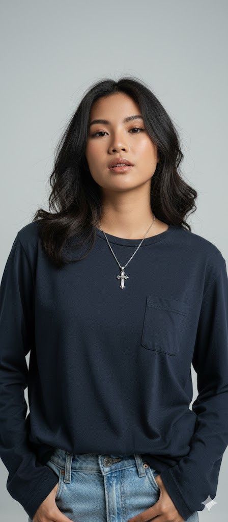 Japanese Brand e33 dark blue Petit bonheur inattendu moderm Style Size US L / EU 52-54 / 3 - 1 Thumbnail