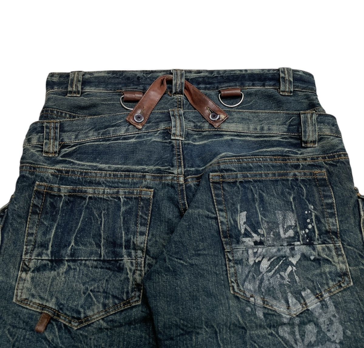If Six Was Nine Very Rare Vintage Japanese Brand Rain Tactical Jeans 2000s Size US 31 - 4 Thumbnail