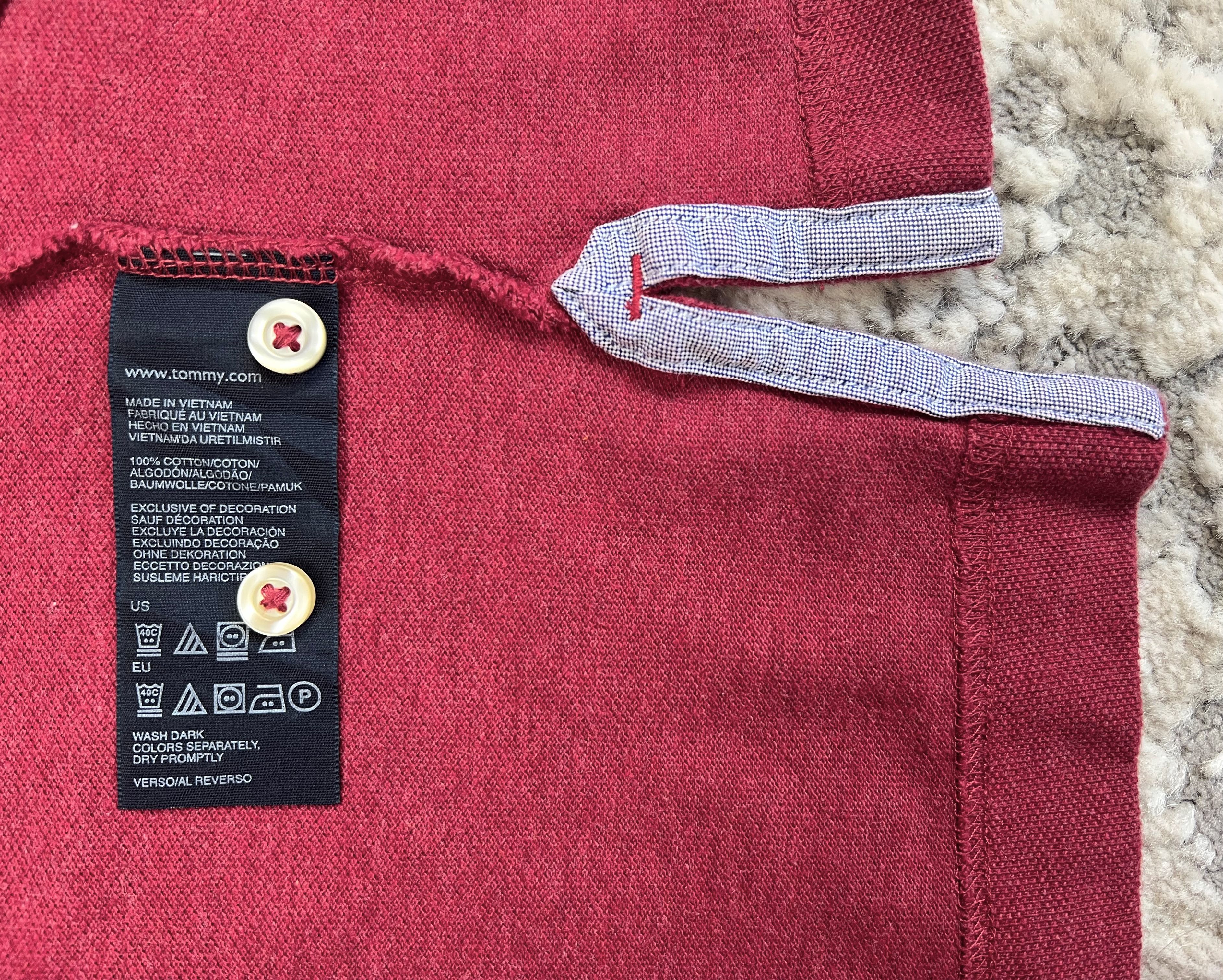 Tommy Hilfiger Tommy Hilfiger Burgundy Long Sleeve Polo Shirt Classic Fit S Size US S / EU 44-46 / 1 - 18 Thumbnail
