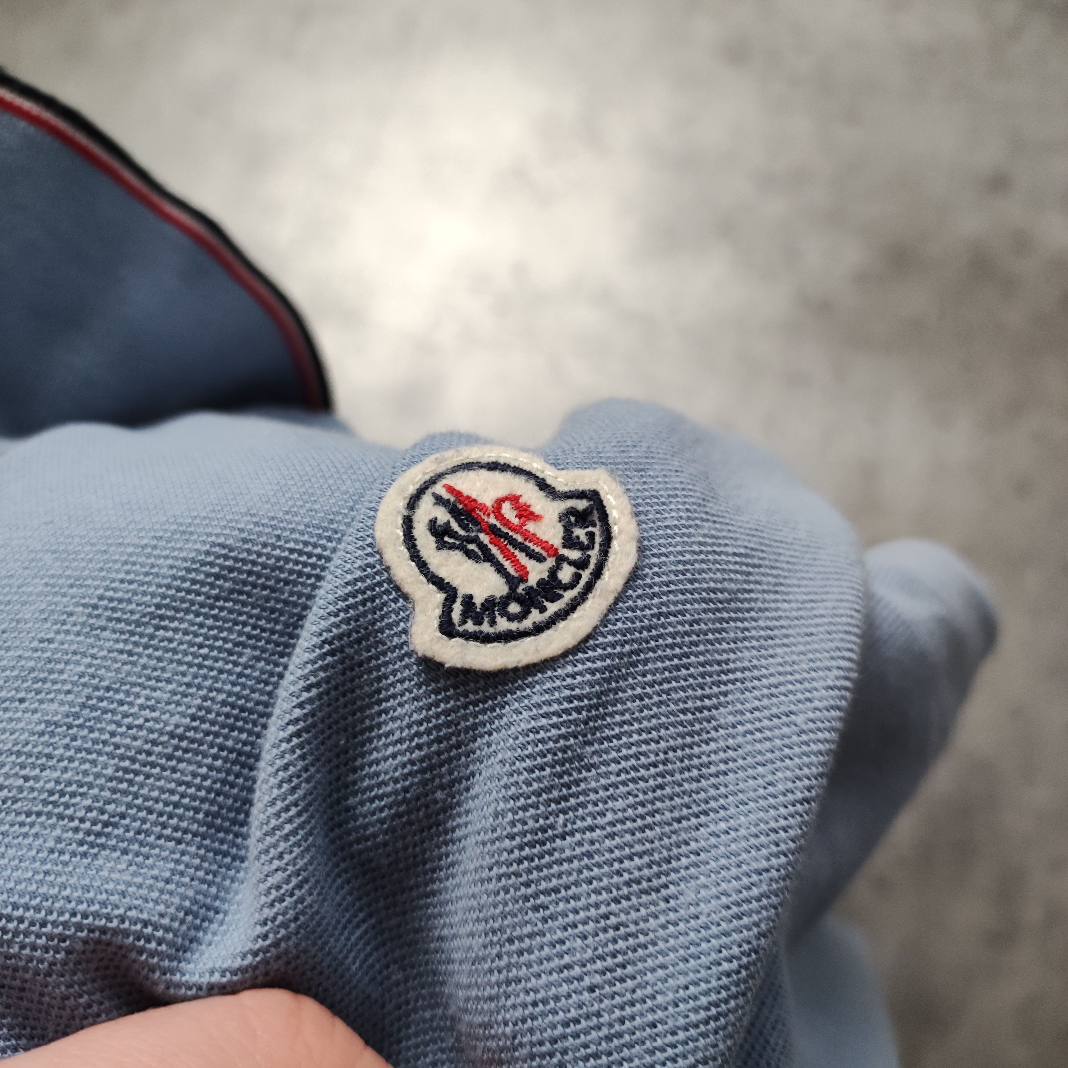 Moncler RARE Moncler Maglia Manica Longsleeve Gray-Blue Polo Shirt Size S / US 4 / IT 40 - 5 Thumbnail