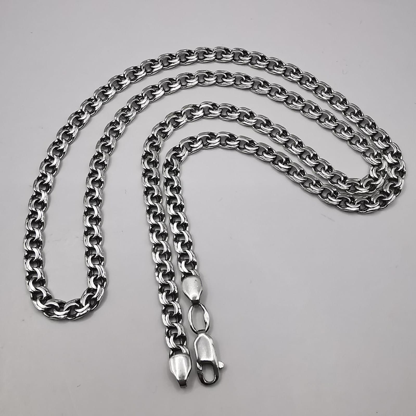 Sterling Silver Vintage Chain,925 Sterling Silver,Signed ,Handmade 21,50g Size ONE SIZE - 1 Thumbnail