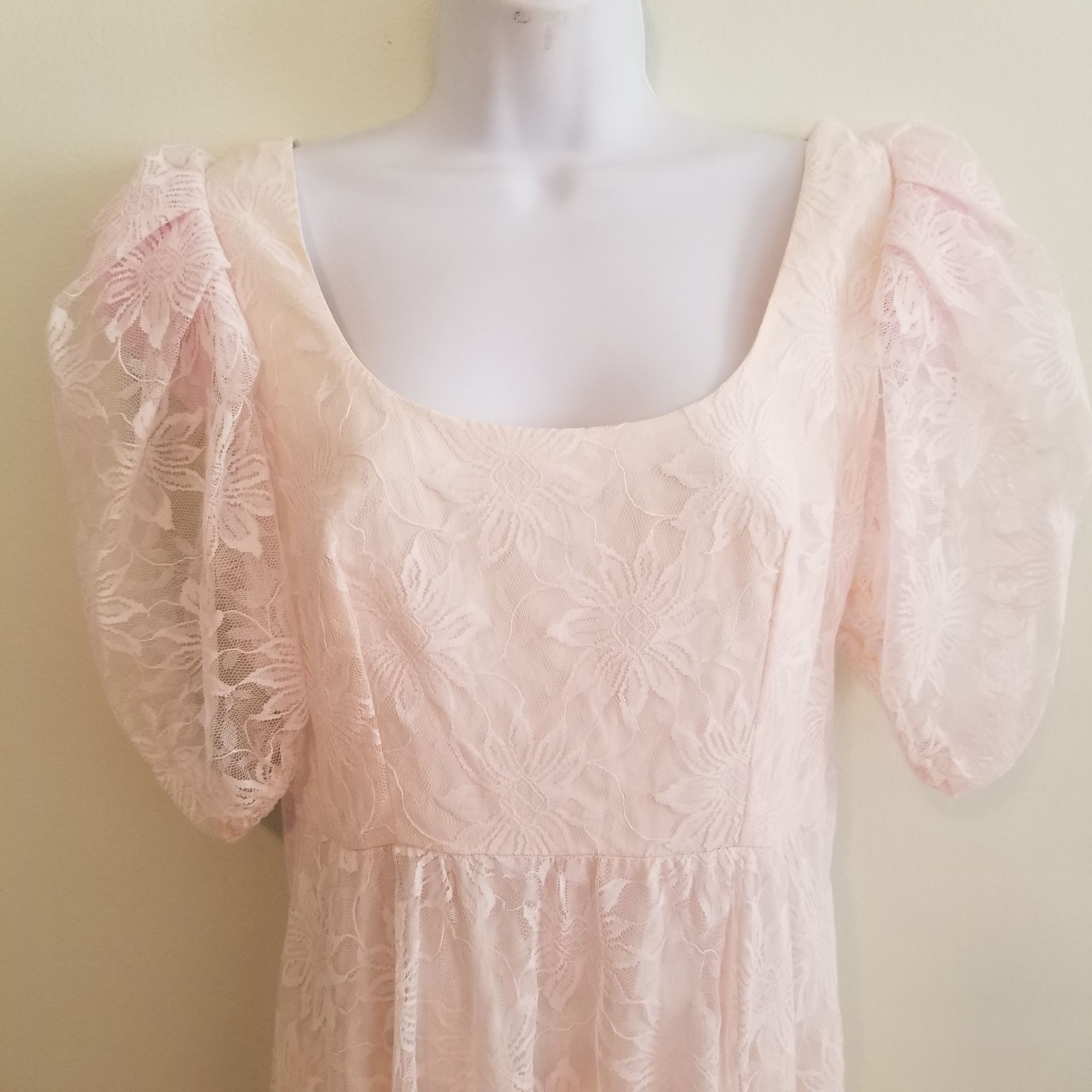 Other Alicia 7 8 Pink Floral Lace Fairy Tale Princess Dress Vintag Size M / US 6-8 / IT 42-44 - 11 Thumbnail