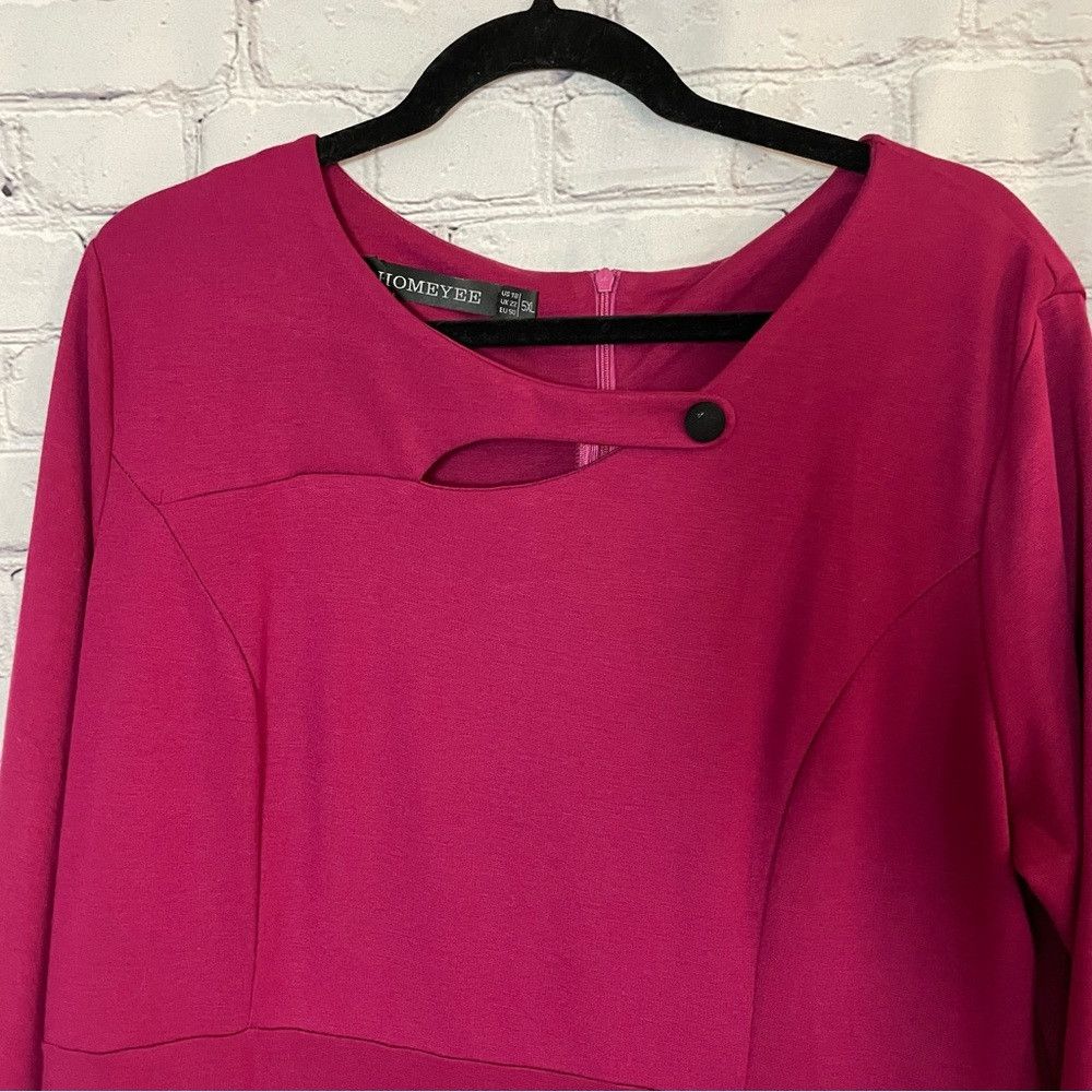 Other NWT New HOMEYEE Elegant Cut Out 3/4 Sleeve Business Pencil Size XXL / US 16-18 / IT 52-54 - 9 Thumbnail