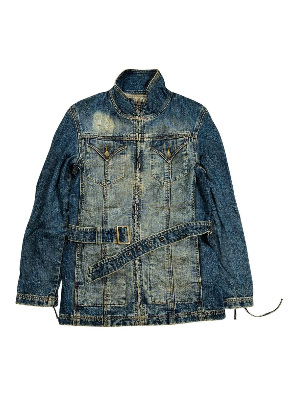 Tornado Mart Archive Tornado Mart - Multilace Mud Wash Denim Jacket Size US M / EU 48-50 / 2 - 4 Thumbnail
