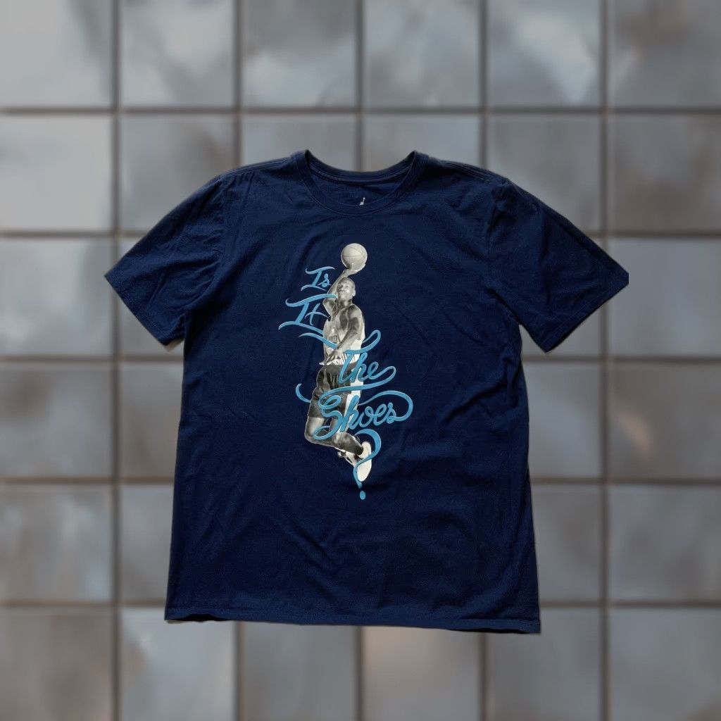 Jordan Brand Air Jordan Is It The Shoes Jumpman Graphic Basketball S/S Crewneck T-Shirt Sz.L Mens Large Blue Crew Neck Shirt Size US L / EU 52-54 / 3 - 1 Thumbnail