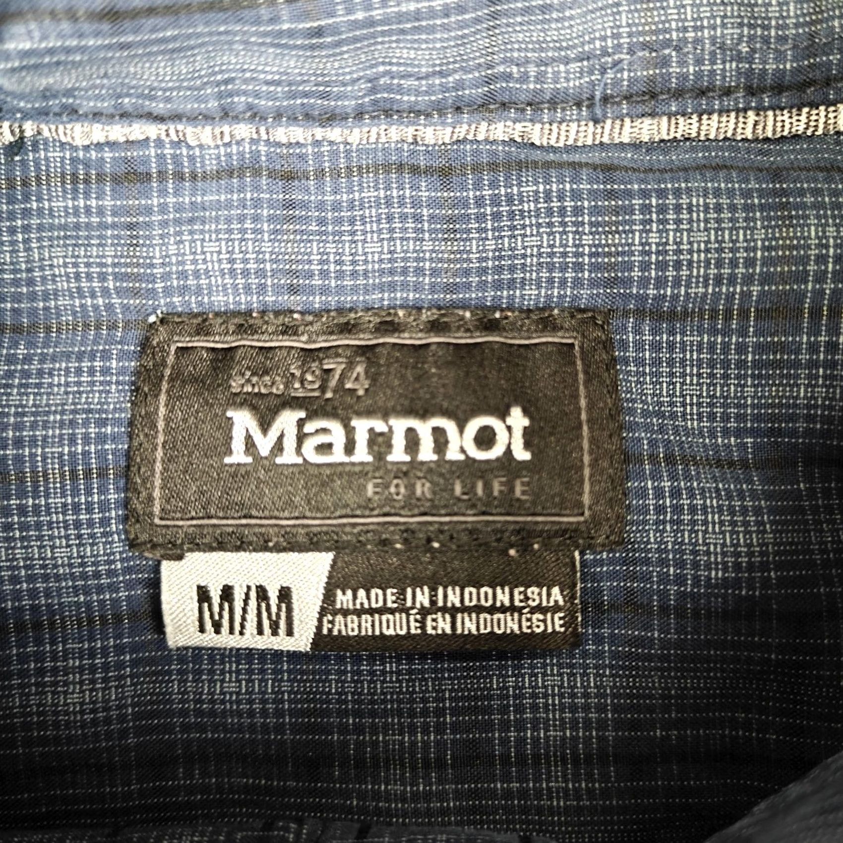 Marmot Marmot Shirt Mens Medium Blue Plaid Short Sleeve Button Up Lightweight Casual Size US M / EU 48-50 / 2 - 2 Thumbnail