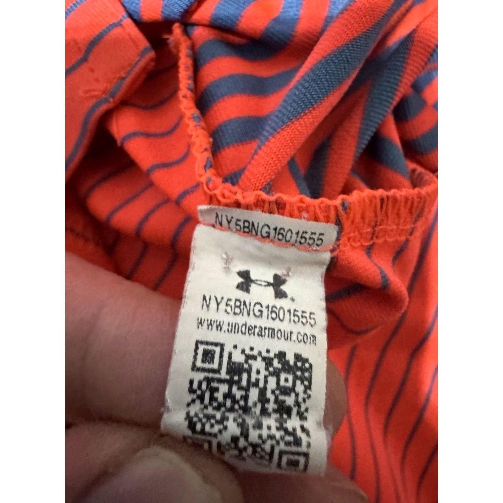Under Armour Under Armour Polo Shirt Troon North AZ Golf Performance Orange Striped Mens L Size US L / EU 52-54 / 3 - 6 Thumbnail