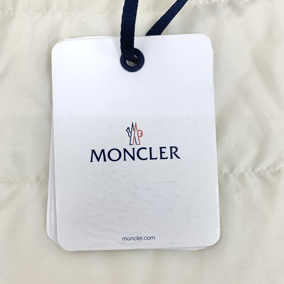 Moncler Moncler 24 Beige Logo Appliqué Cotton Knit Down Jacket Size S / US 4 / IT 40 - 8 Thumbnail