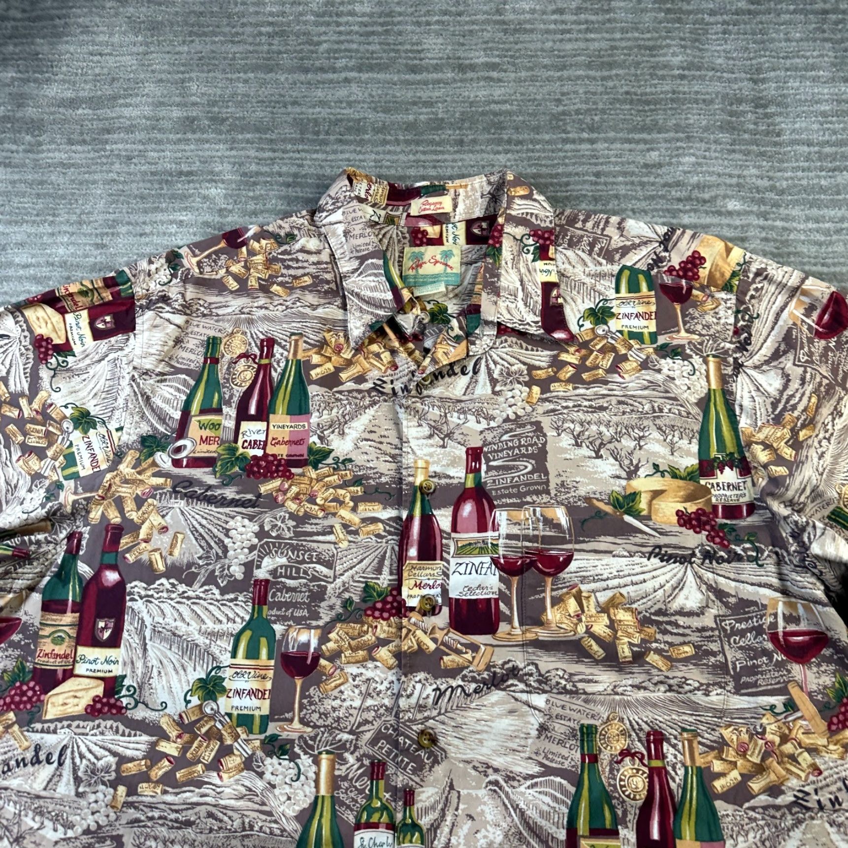 Reyn Spooner VINTAGE Reyn Spooner Shirt Mens XL All Over Print Wine Size US XL / EU 56 / 4 - 3 Thumbnail