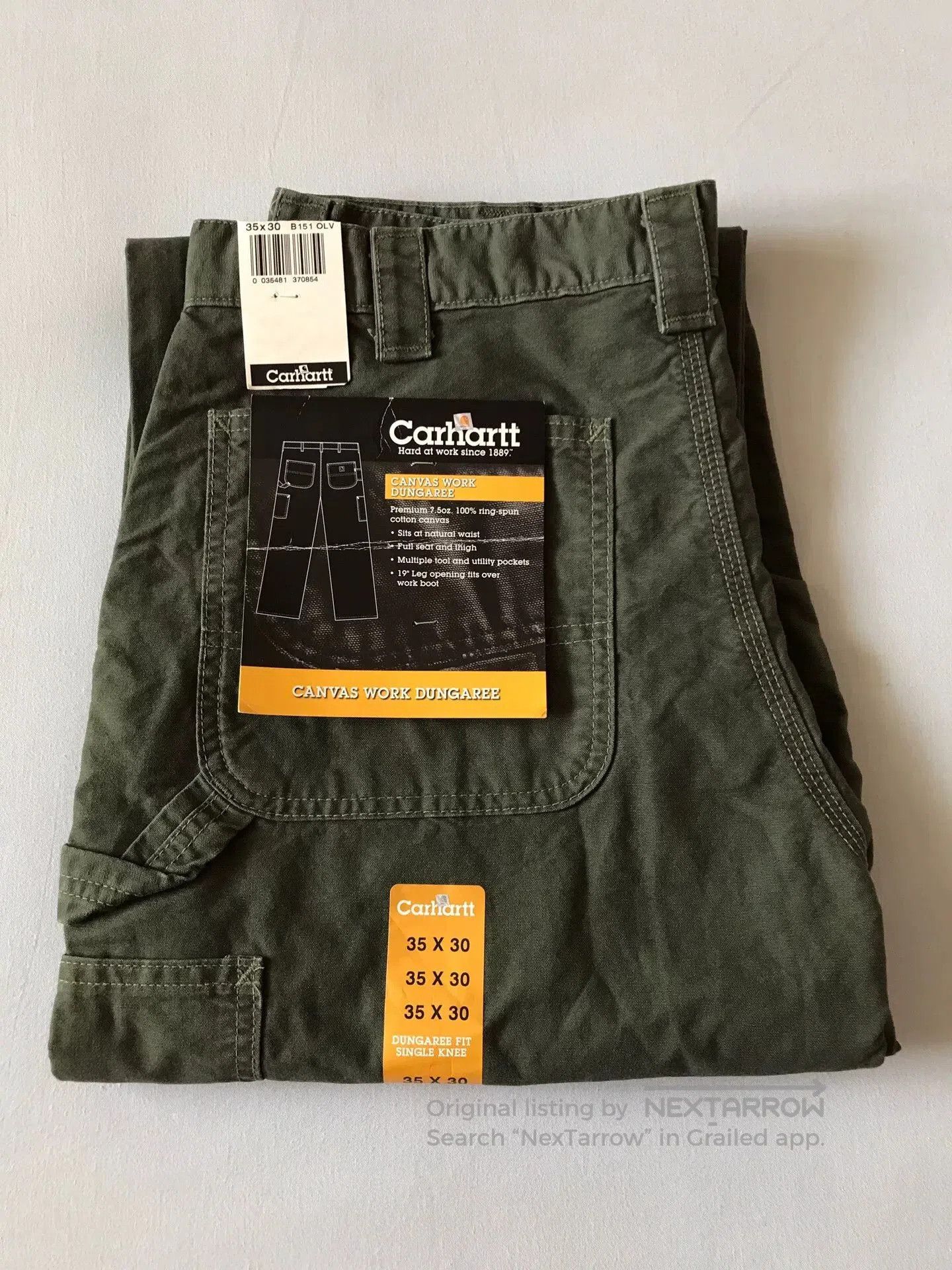 Carhartt Carhartt B151 Canvas Work Pants W35L30. Size US 35 - 1 Thumbnail
