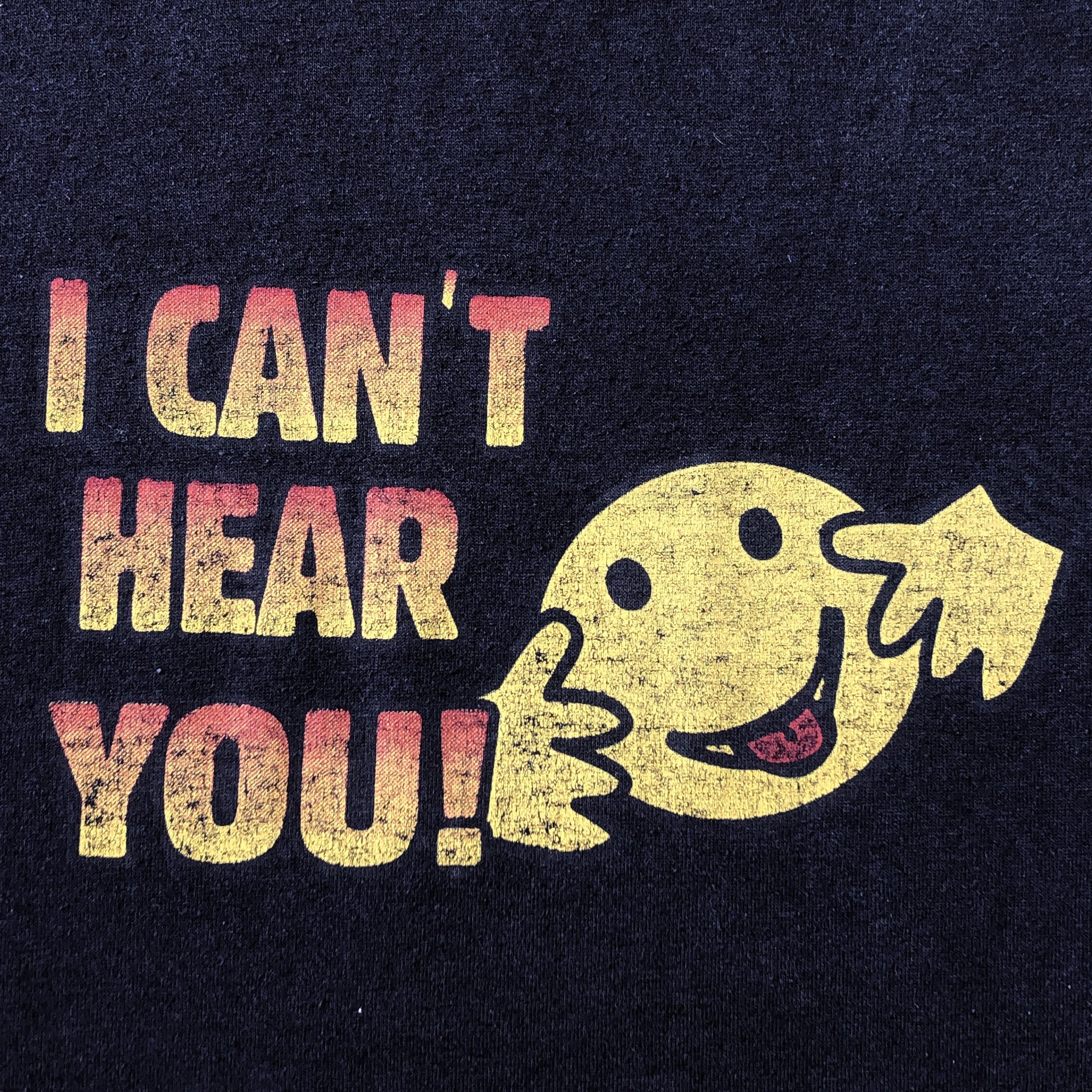 Vintage Vintage 80s I Can't Hear You black graphic tee Size US M / EU 48-50 / 2 - 3 Thumbnail