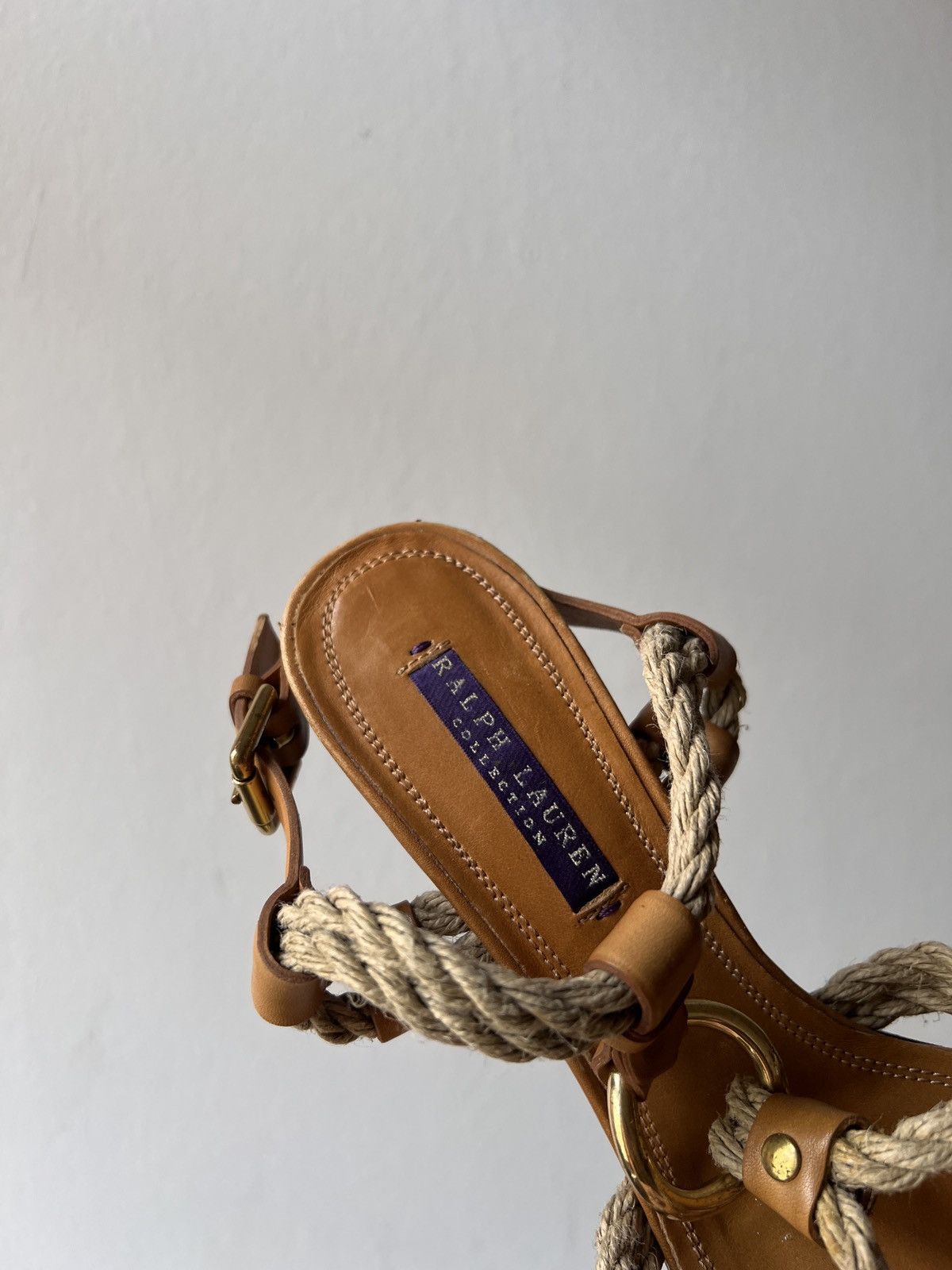 Ralph Lauren Purple Label Ralph Lauren Purple Label Heels Leather Rope Sandals Size US 8 / IT 38 - 14 Thumbnail