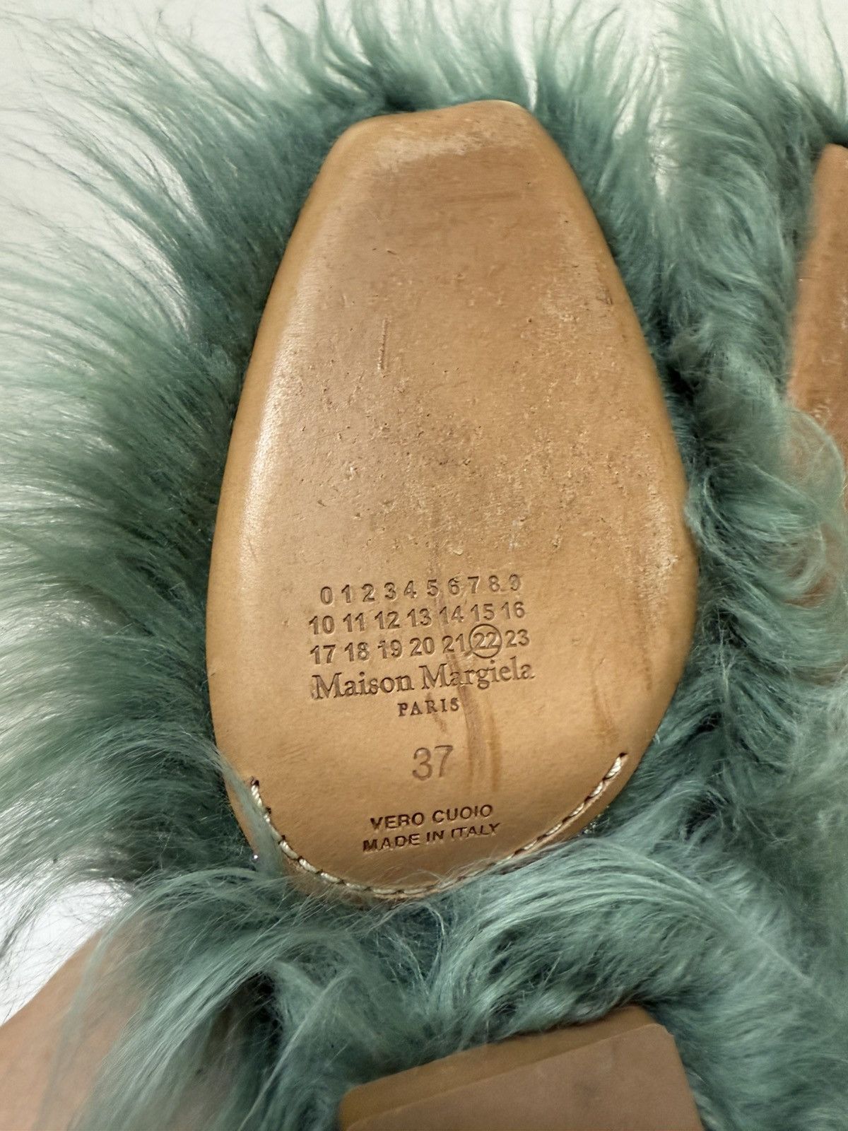 Maison Margiela MAISON MARGIELA Pre-owned Green Faux Fur Mules & Clogs Size US 6 / IT 36 - 5 Thumbnail