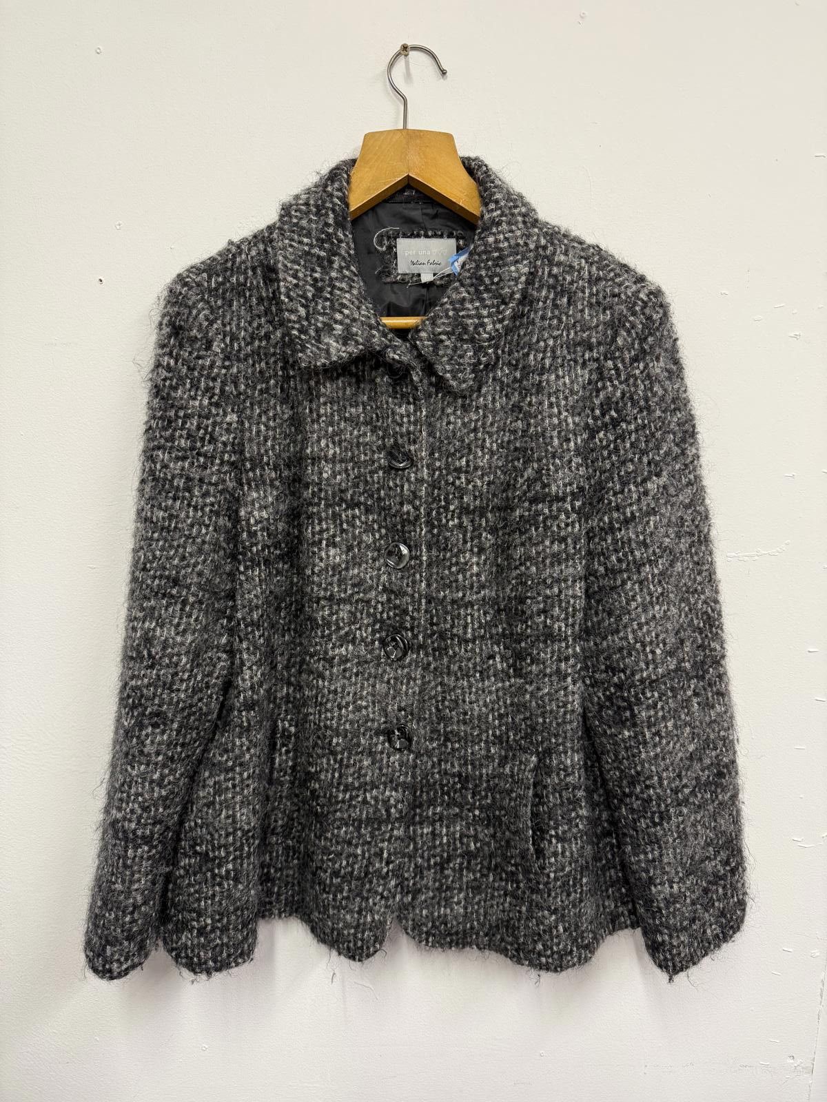 Other Women's Grey Textured Wool Blend Jacket Size XXL / US 16-18 / IT 52-54 - 1 Thumbnail
