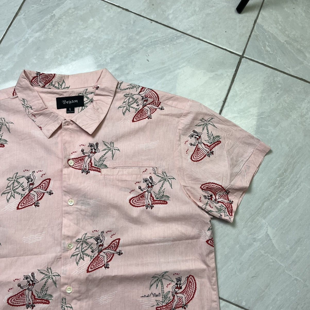 Brixton Brixton full print short sleeve button ups shirt Size US L / EU 52-54 / 3 - 6 Thumbnail
