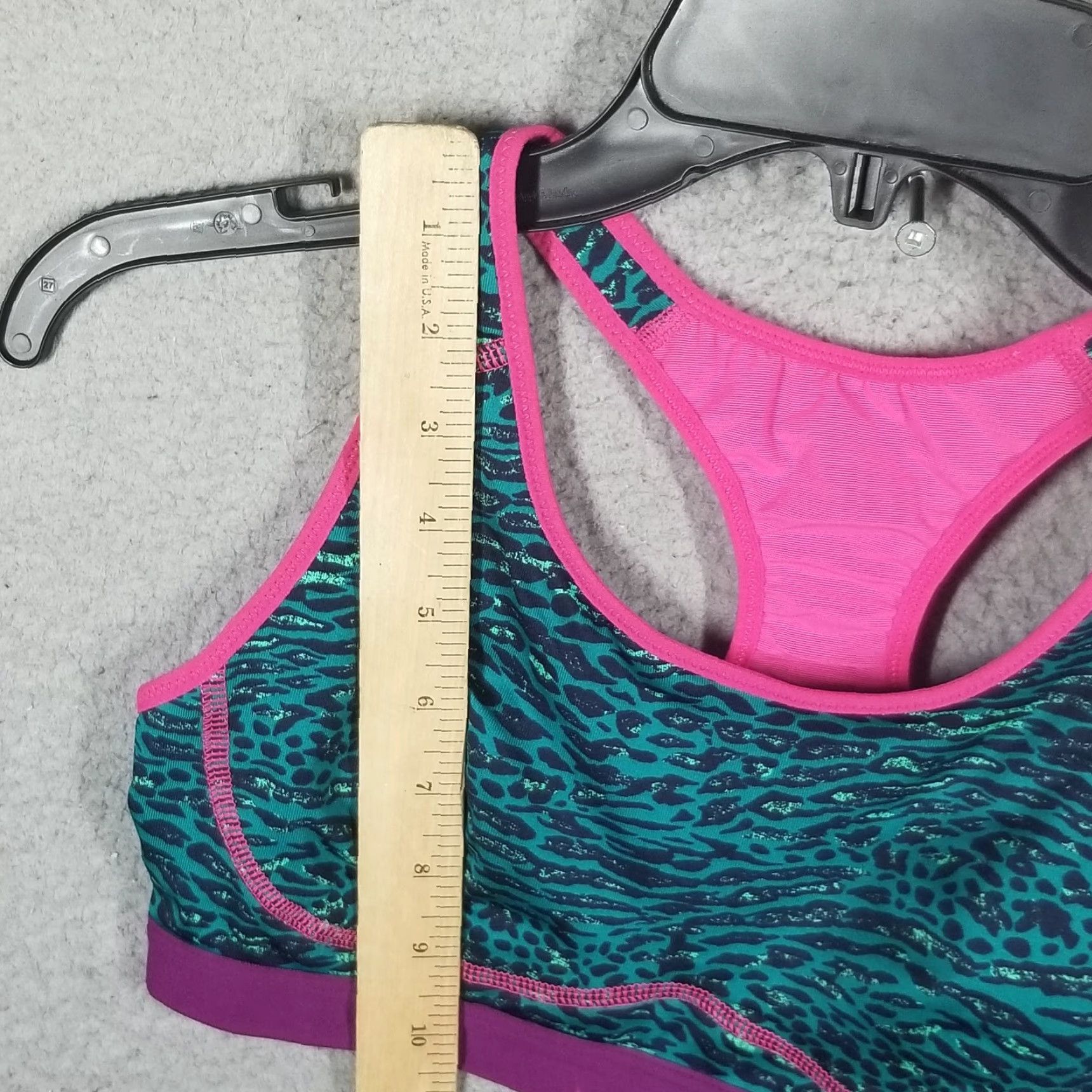 Nike Nike PRO Bra Women Large Teal Pink Venom Printed Sports Bra Tops Rare Size ONE SIZE - 5 Thumbnail