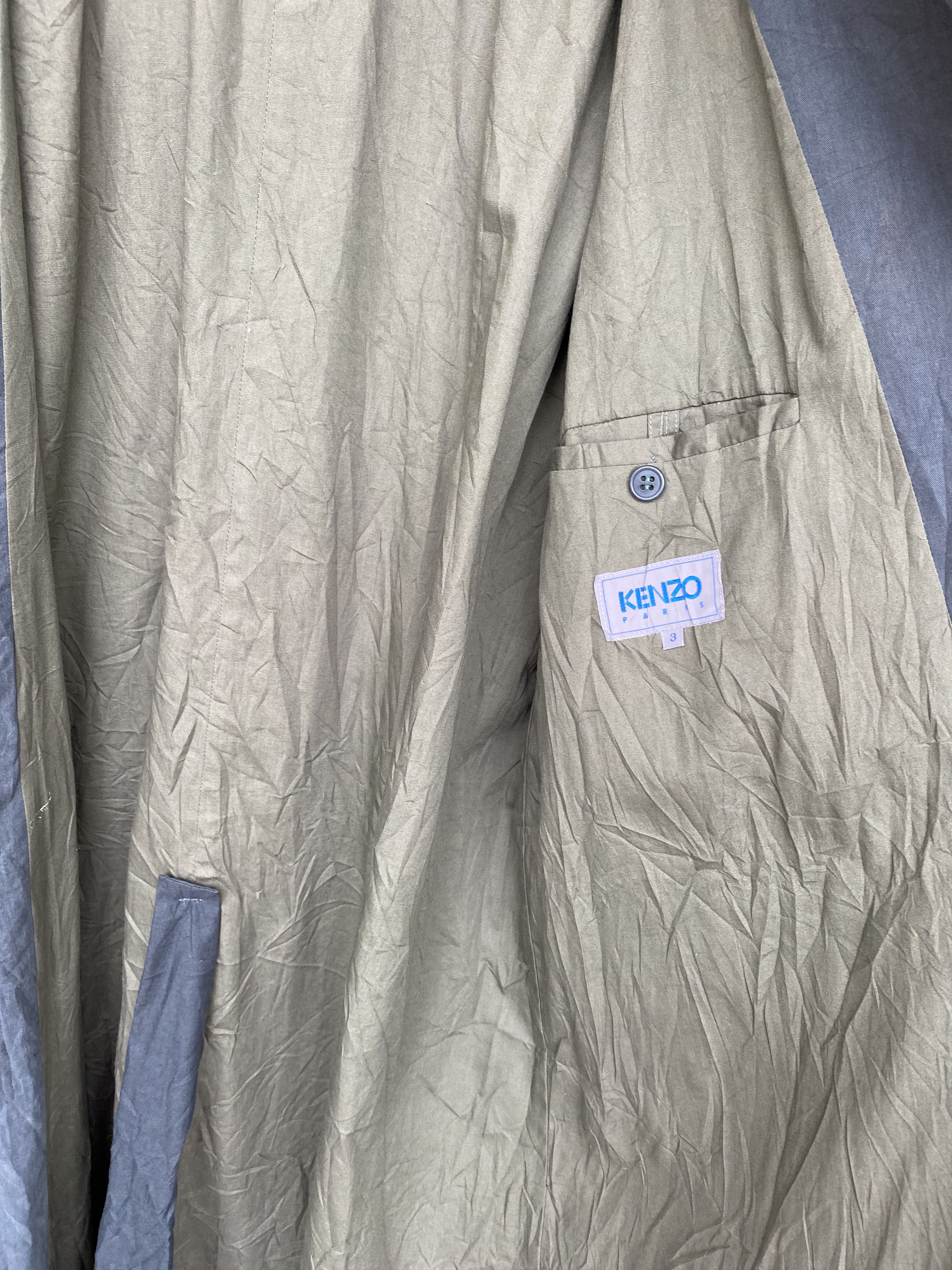 Kenzo AW Sun Faded Kenzo Paris Trench Coat Hooded Size US XL / EU 56 / 4 - 7 Thumbnail