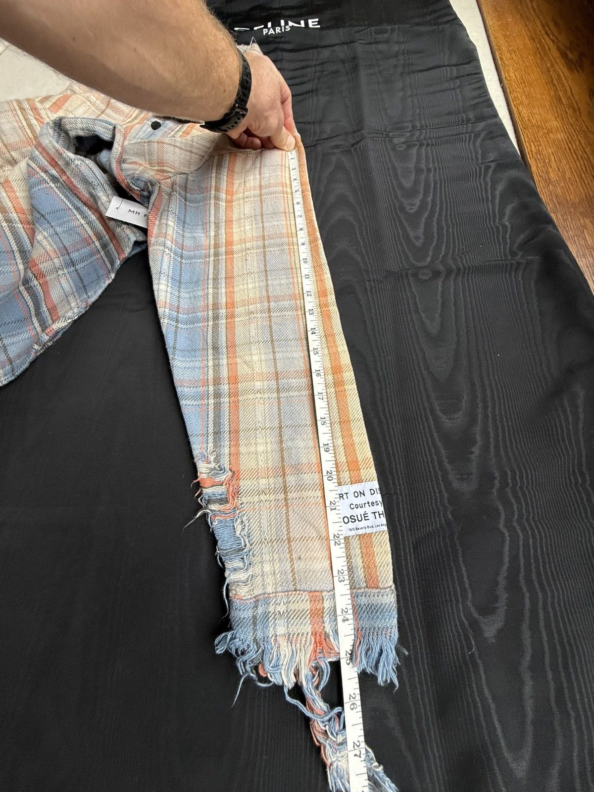 Gallery Dept. Gallery Dept Marley Distressed Checked Cotton-Flannel Shirt Size US XL / EU 56 / 4 - 6 Thumbnail